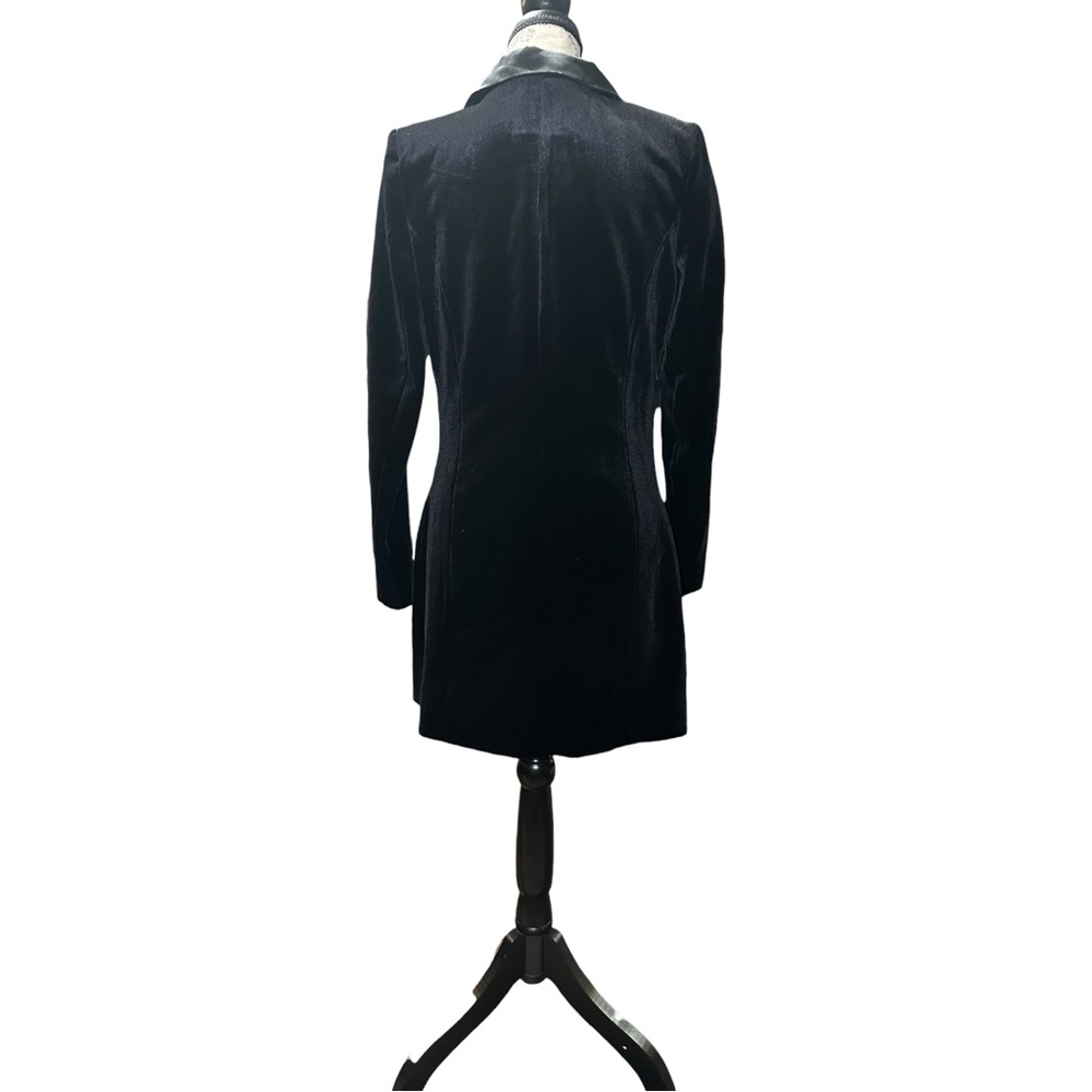 Missguided Velvet Gold Button Satin Lapel Blazer Dress NWOT - Picture 9 of 10